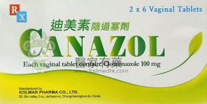 Canazol 迪美素陰道塞劑 2X6 Tab