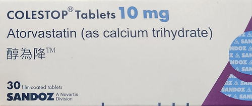 Colestop Tablets 10mg Sandaoz Atorvastatin 副廠Lipitor