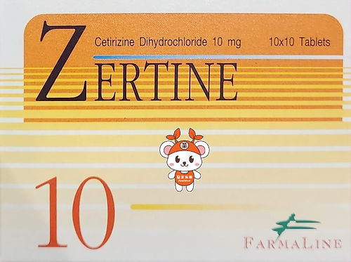 Zertine 10 mg 10x10Tablets 西替利嗪 抗敏感藥